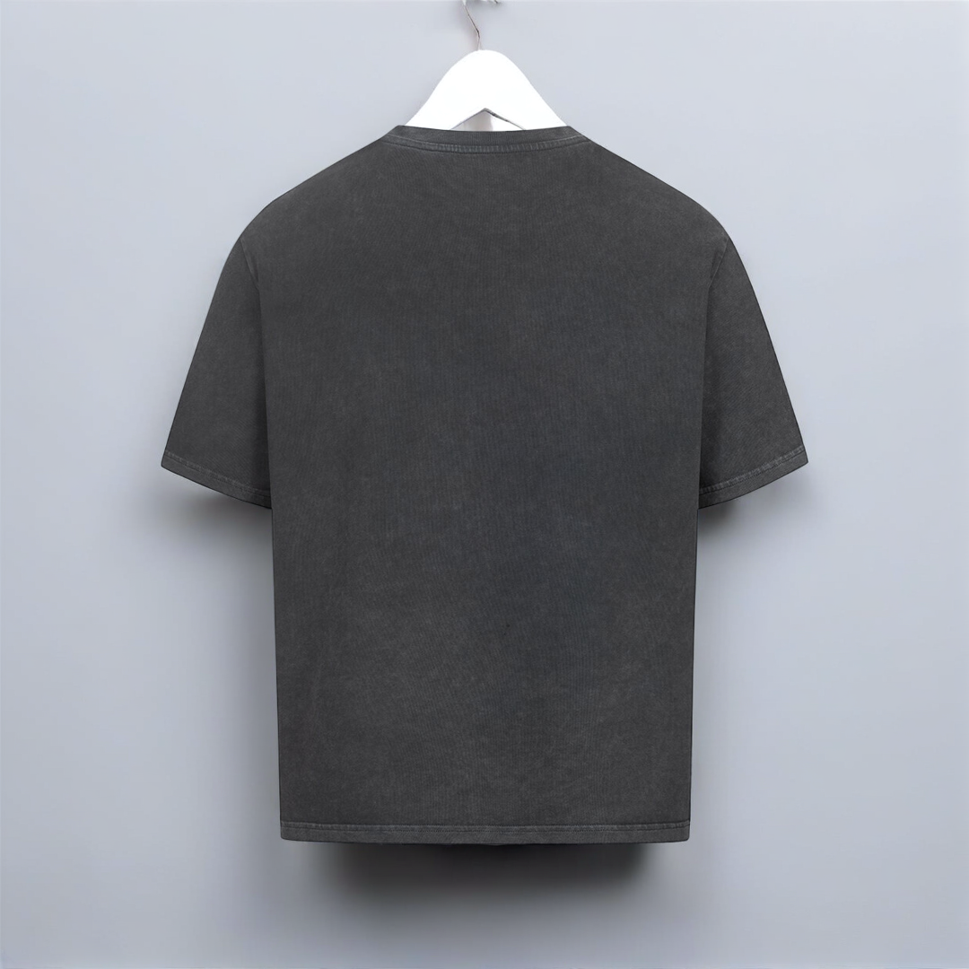 VACANCY Oversized Shirt - Front Print  (DTF) - Washed Black/Black MarketPrint