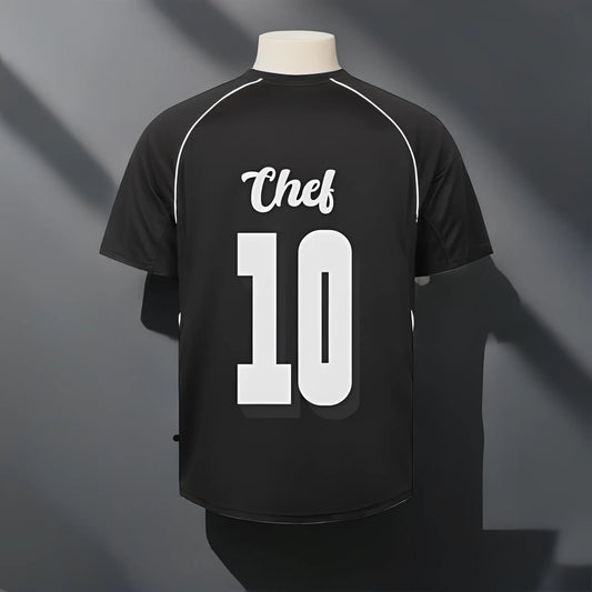 Funktionelles Teamshirt mit "Chef" Backprint - Black MarketPrint