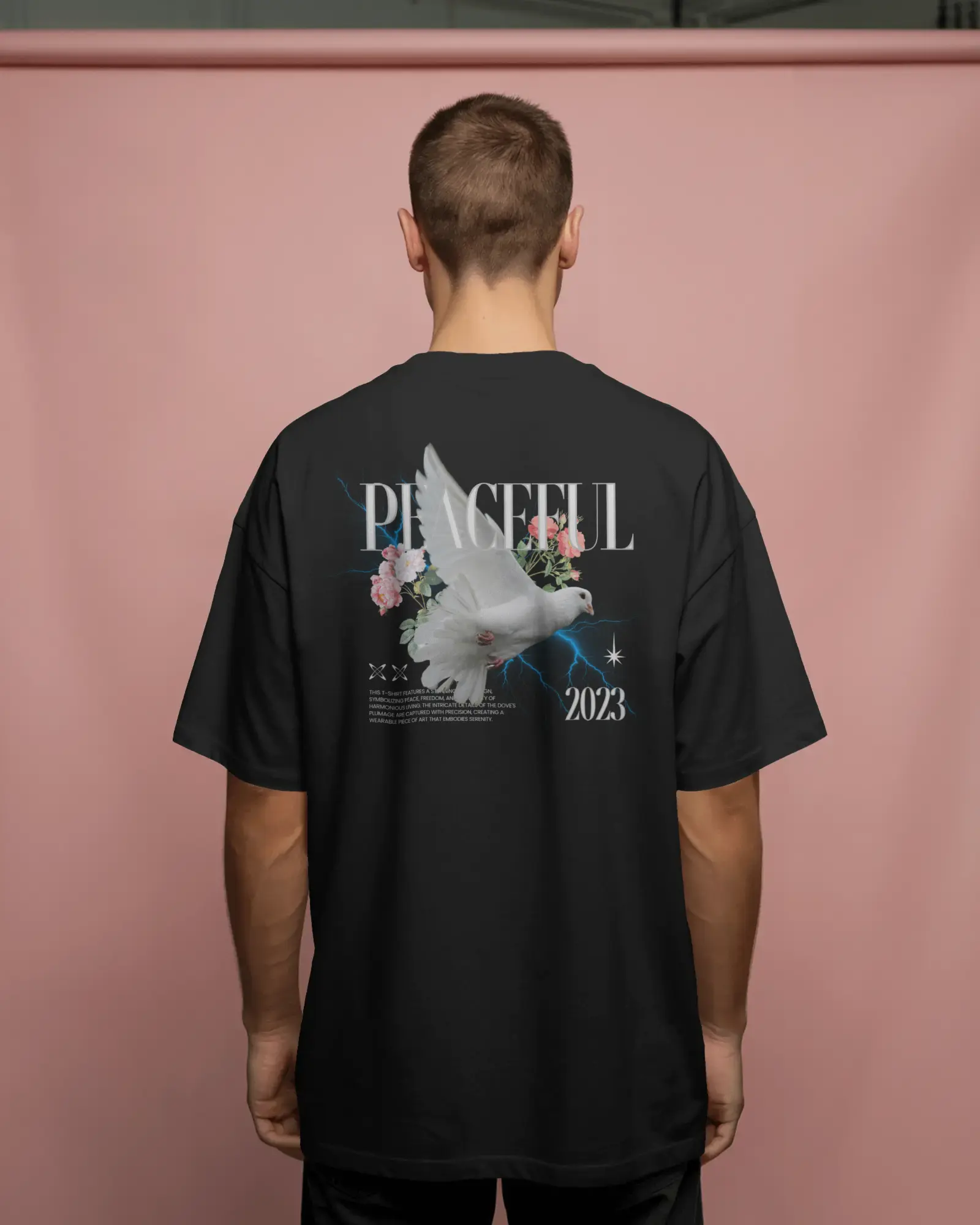 Heavy Organic Oversized T-Shirt - Back Print - Black/Heather Grey/Kaffa Coffee/Burgundy  - Freestyler Heavy Oversized T-Shirt ST/ST Shirtee