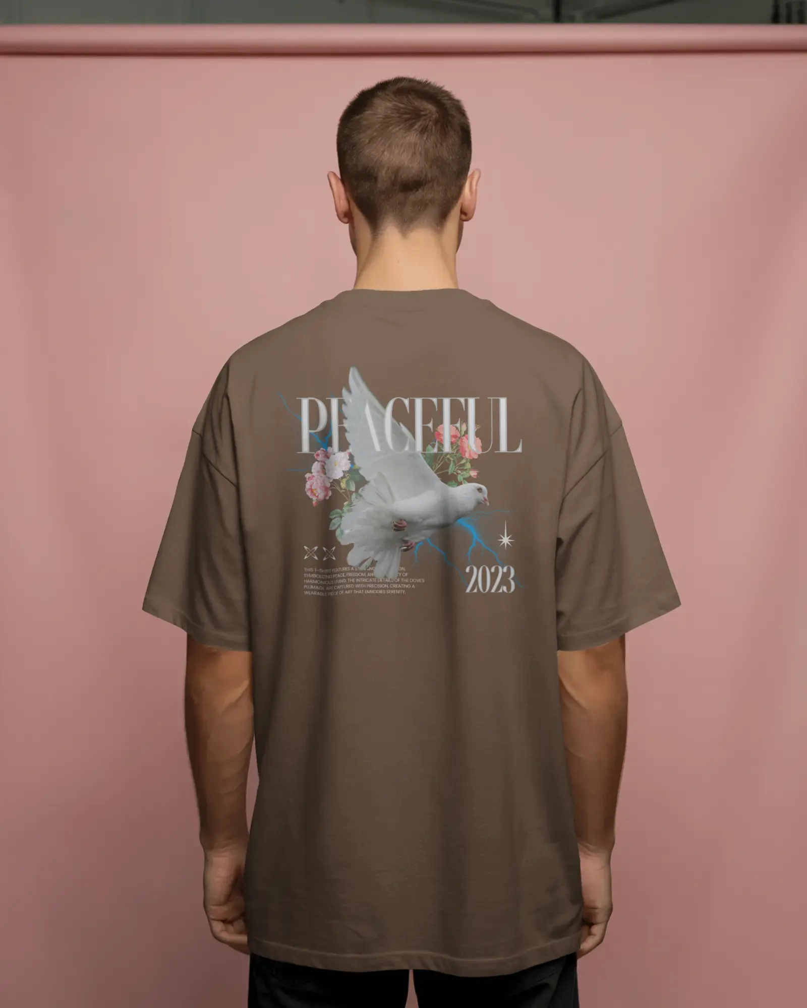 Heavy Organic Oversized T-Shirt - Back Print - Black/Heather Grey/Kaffa Coffee/Burgundy  - Freestyler Heavy Oversized T-Shirt ST/ST Shirtee