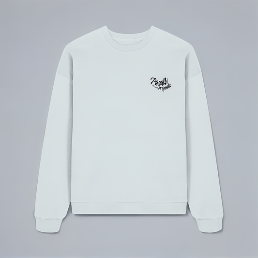 Premium Oversized Sweatshirt mit Stick - Blue Ice Shirtee