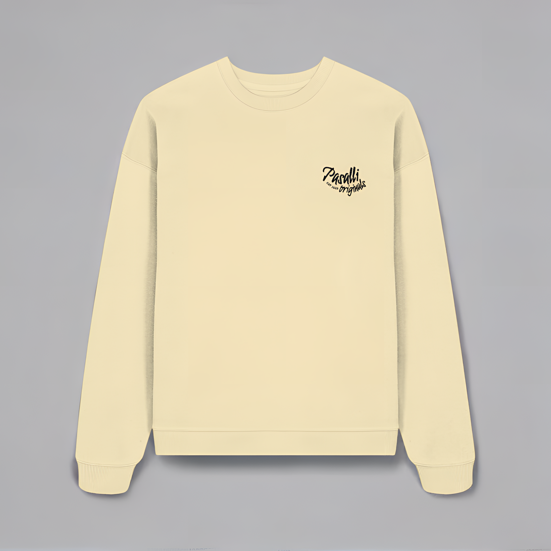 Premium Oversized Sweatshirt mit Stick - Natural Raw Shirtee