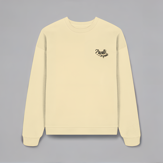 Premium Oversized Sweatshirt mit Stick - Natural Raw Shirtee