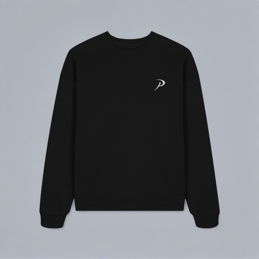 Premium Oversized Sweatshirt mit Stick - Black Shirtee