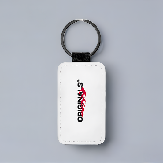 Schlüsselanhänger aus Kunstleder - White MarketPrint