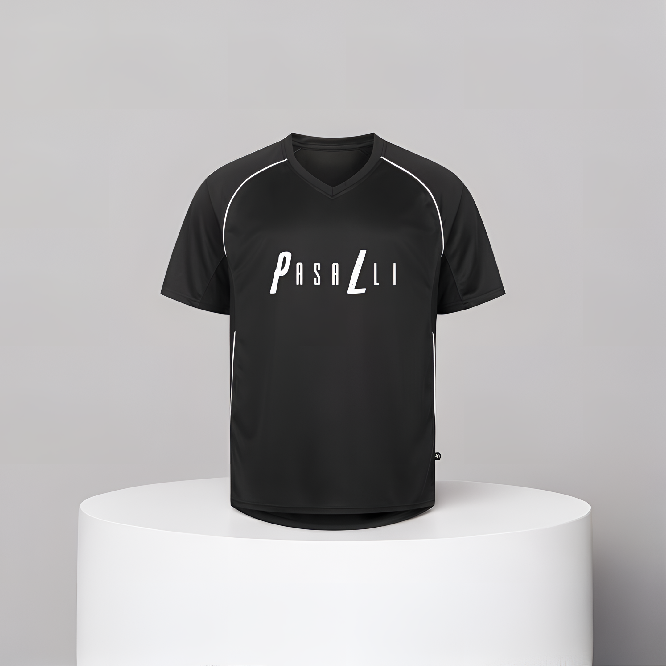 Pasalli Originals funktionelles Teamshirt mit Front Print - Black