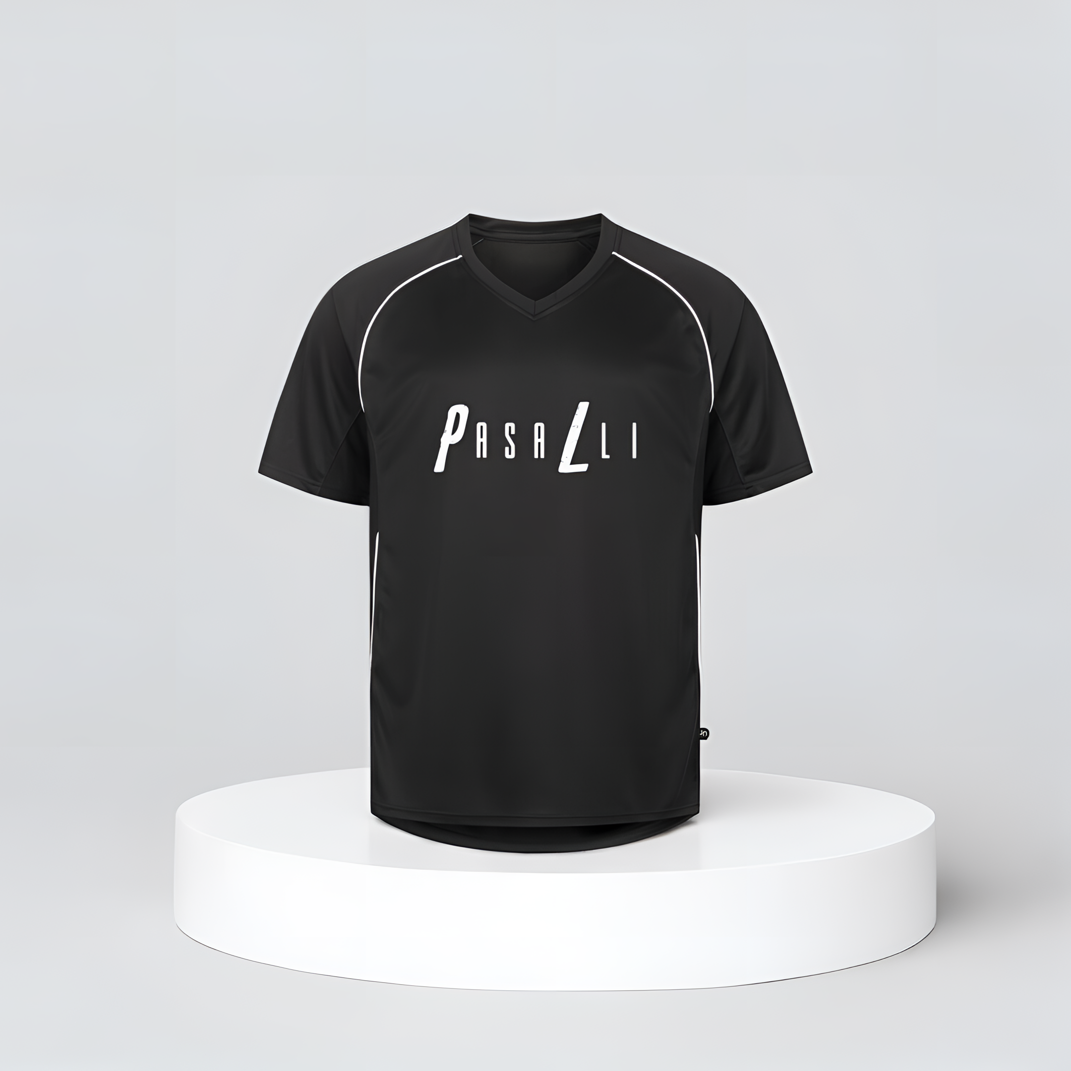 Pasalli Originals funktionelles Teamshirt mit Front Print - Black