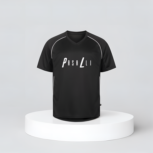 Pasalli Originals funktionelles Teamshirt mit Front Print - Black