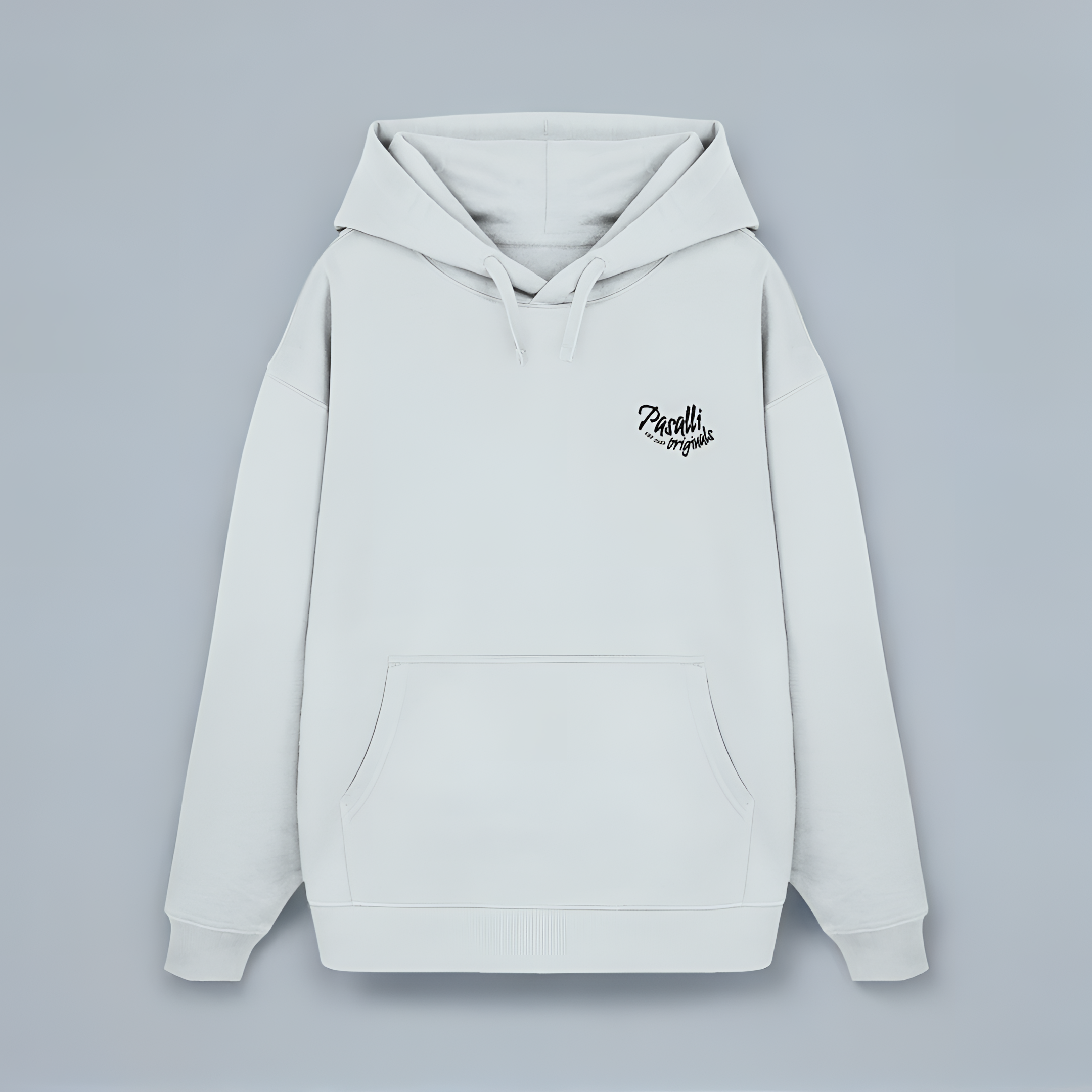 Heavy Organic Oversized Hoodie mit Stick - Blue Ice Shirtee