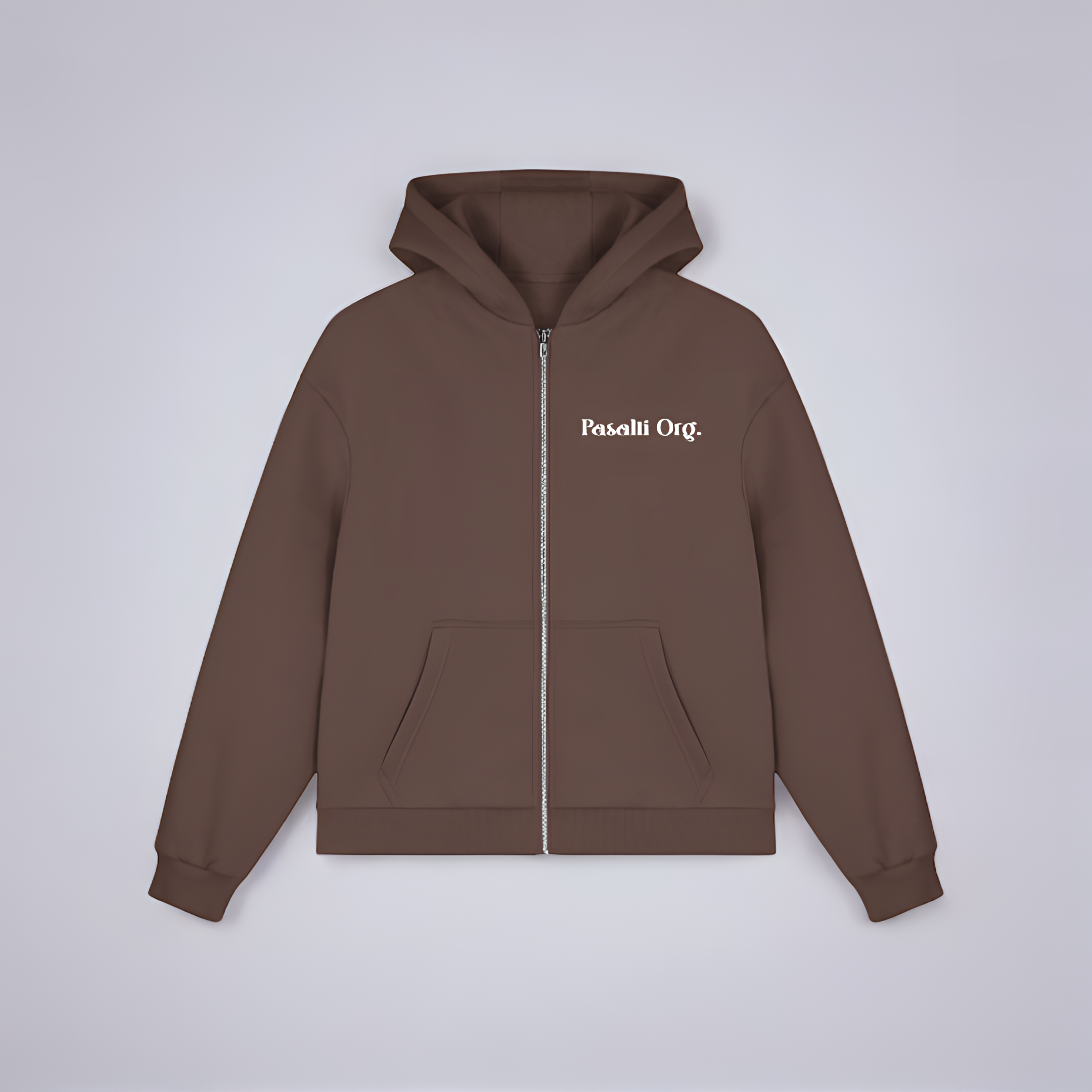 Fluffy Boxcut Zipper mit Stick - Chocolate Brown Shirtee