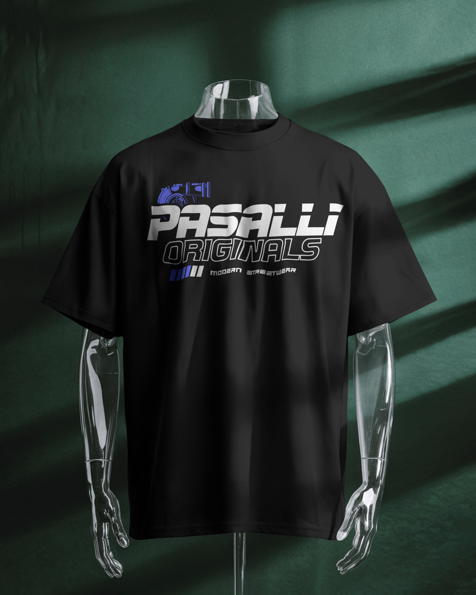 VACANCY Oversized Shirt - Front Print  (DTF) - Washed Black/Black MarketPrint