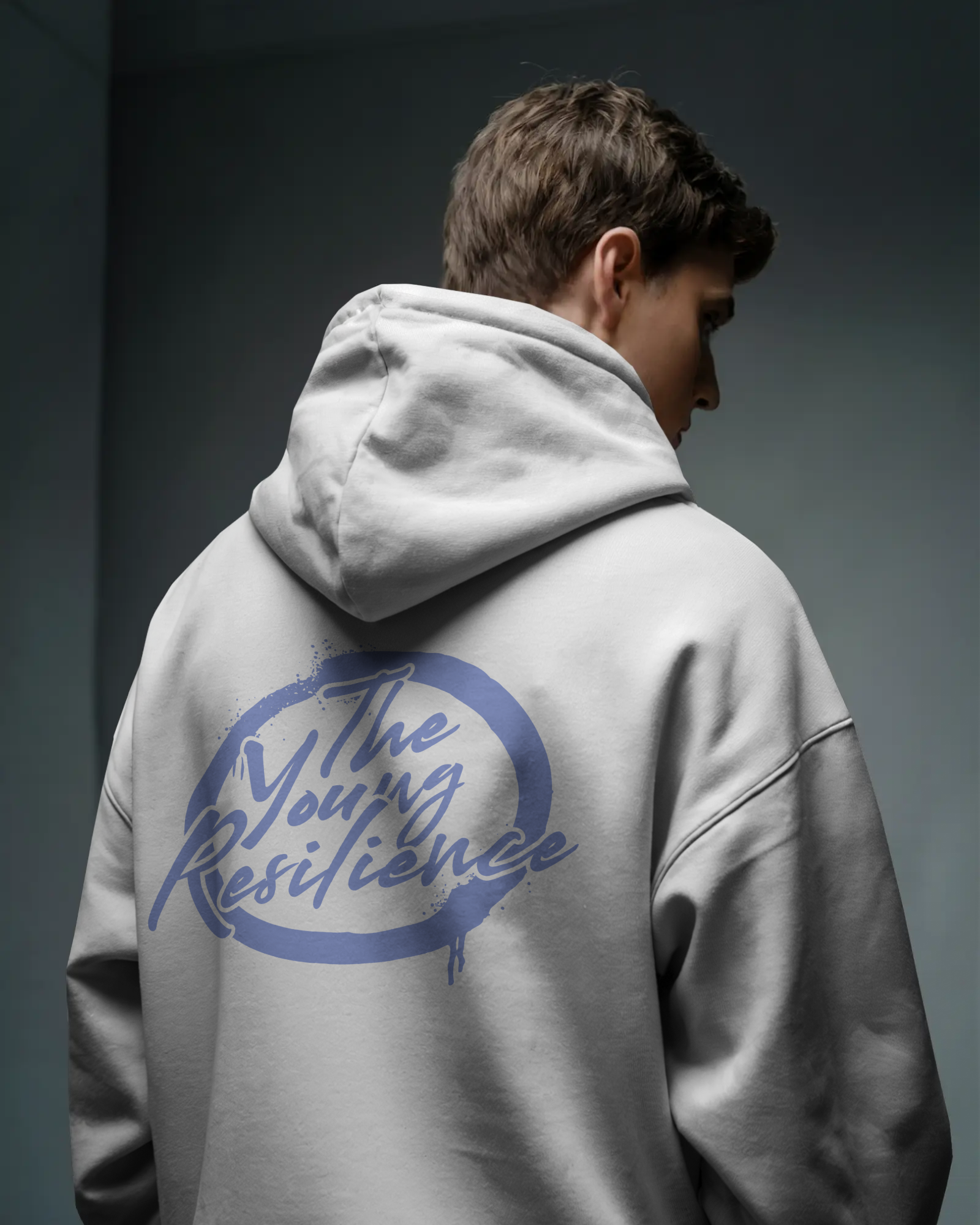 Herren VACANCY Oversized Hoodie - Back and Front Print (DTF) - White MarketPrint