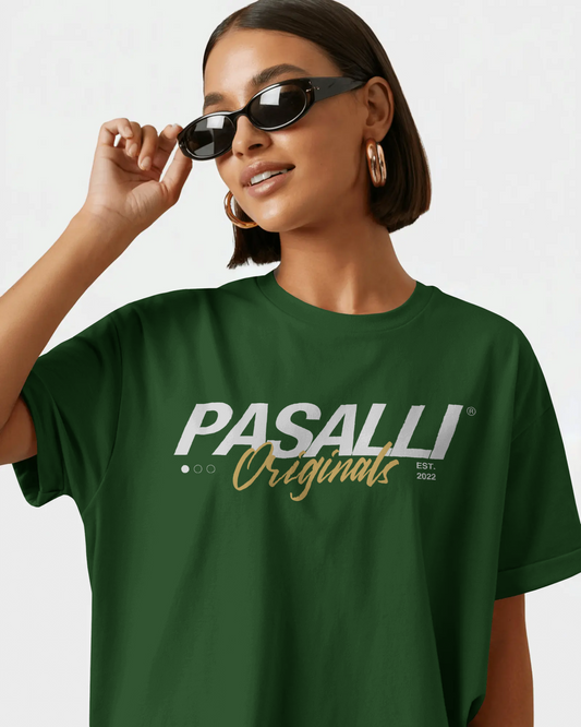 Pasalli Originals Heavy Oversized T-Shirt - Holiday Essential Glazed Green Shirtee