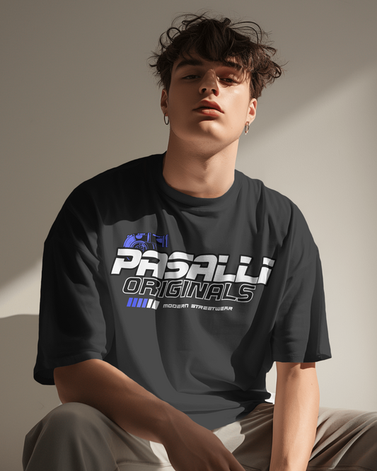 VACANCY Oversized Shirt - Front Print  (DTF) - Washed Black/Black MarketPrint