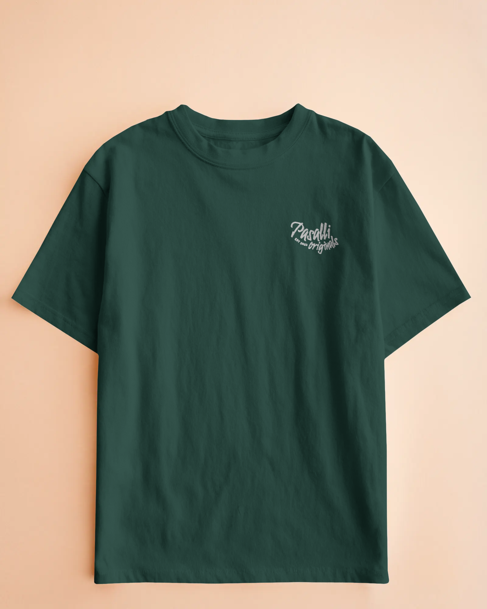 Heavy Organic Oversized T-Shirt mit Stick - Glazed Green Shirtee