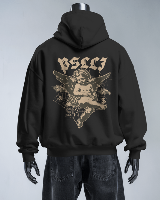 VACANCY Oversized Hoodie - Back and Front Print (DTF) - Black MarketPrint