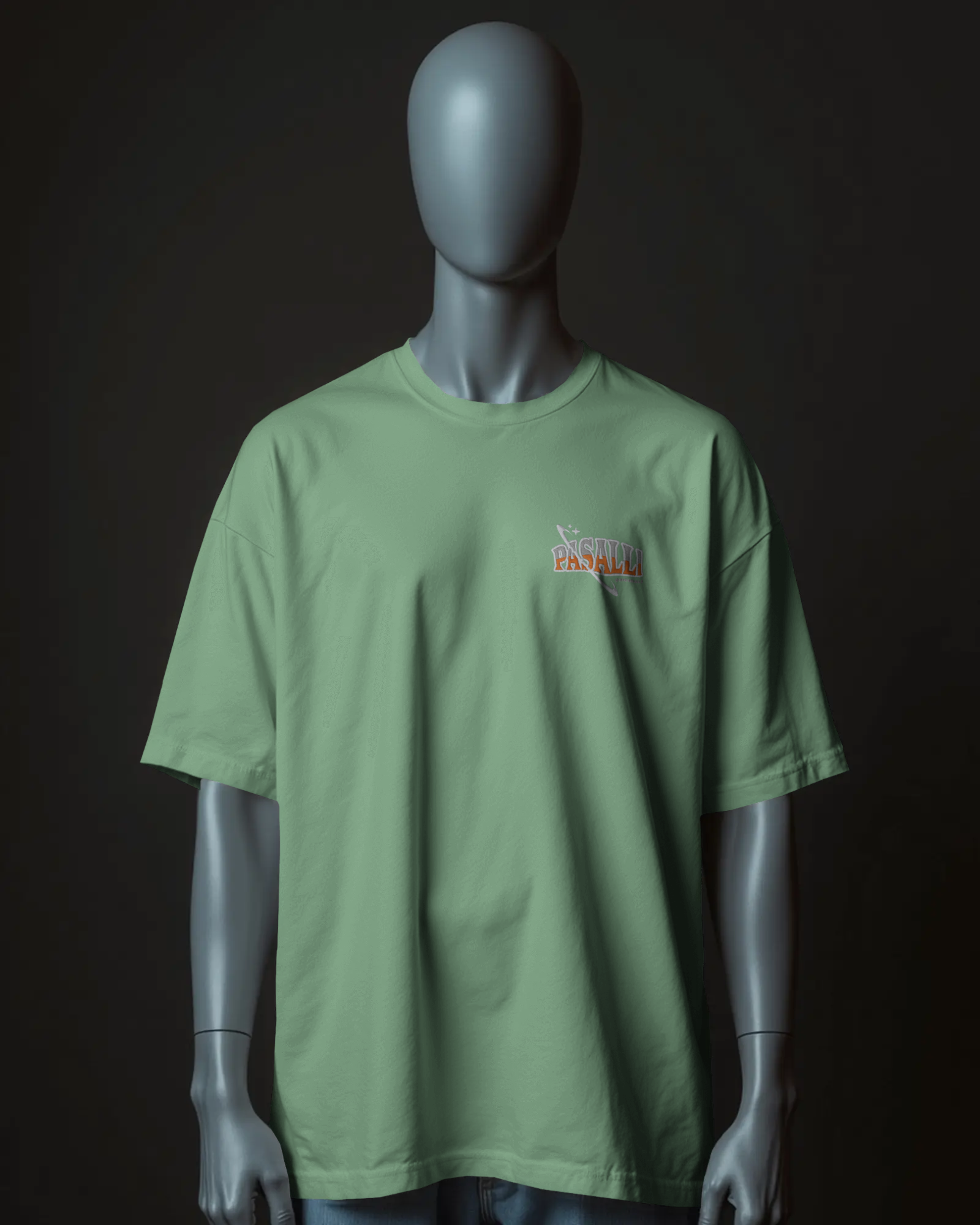 Heavy Organic Oversized T-Shirt mit Stick - Aloe Shirtee