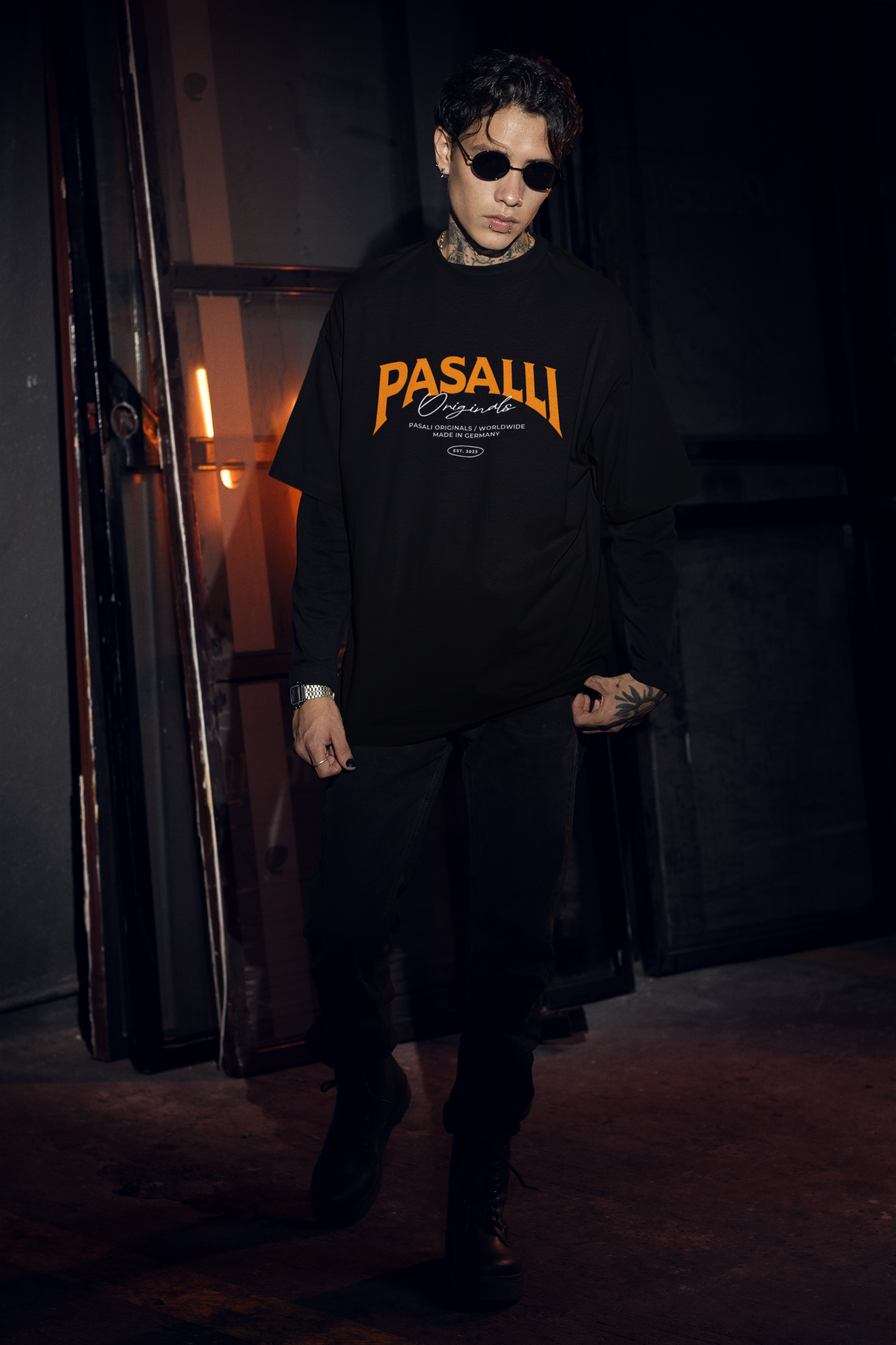 Pasalli Originals Heavy Organic Oversized T-Shirt - Retro Essential Black