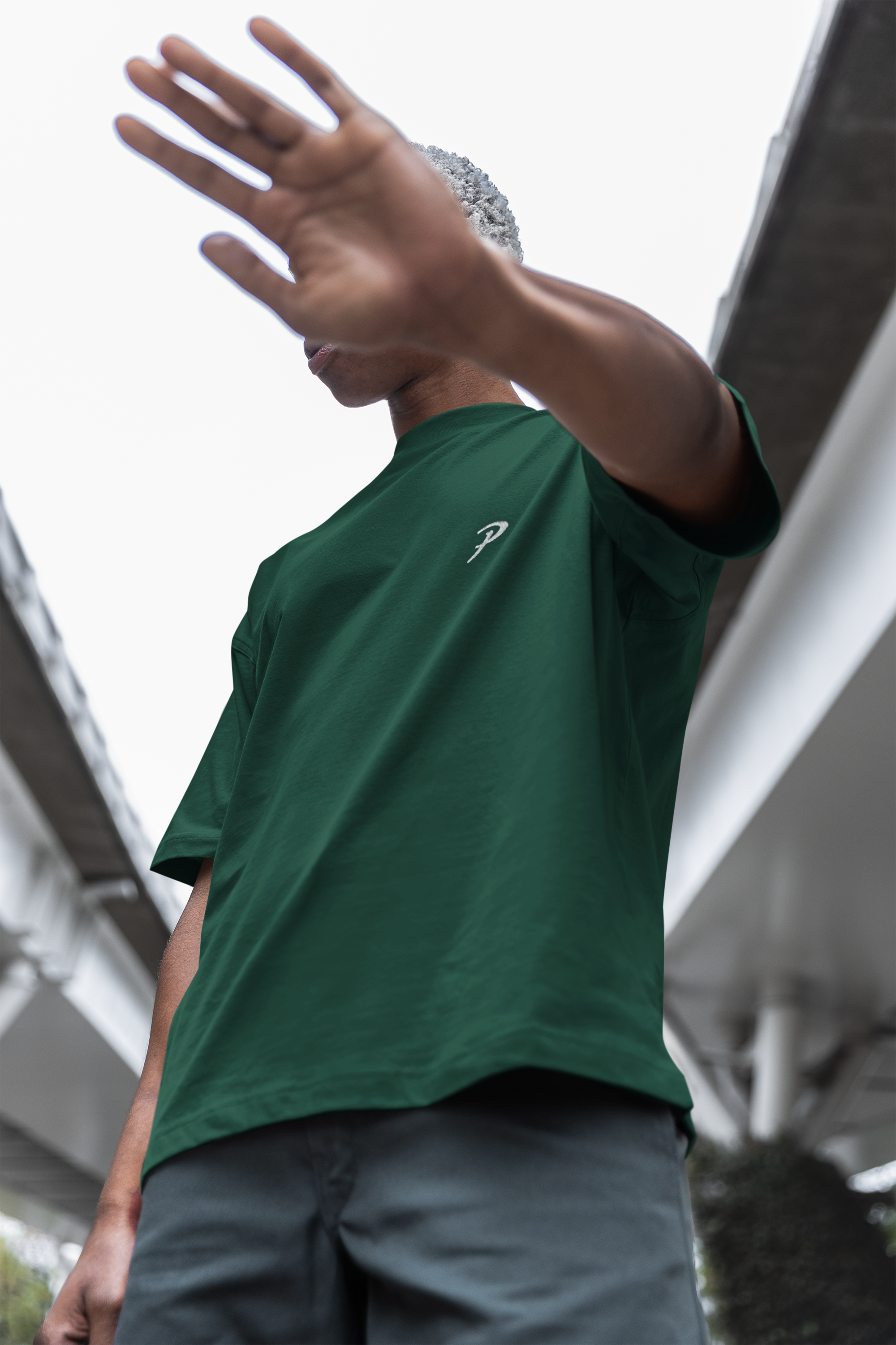Pasalli Originals Heavy Oversized T-Shirt mit Stick - Glazed Green Shirtee
