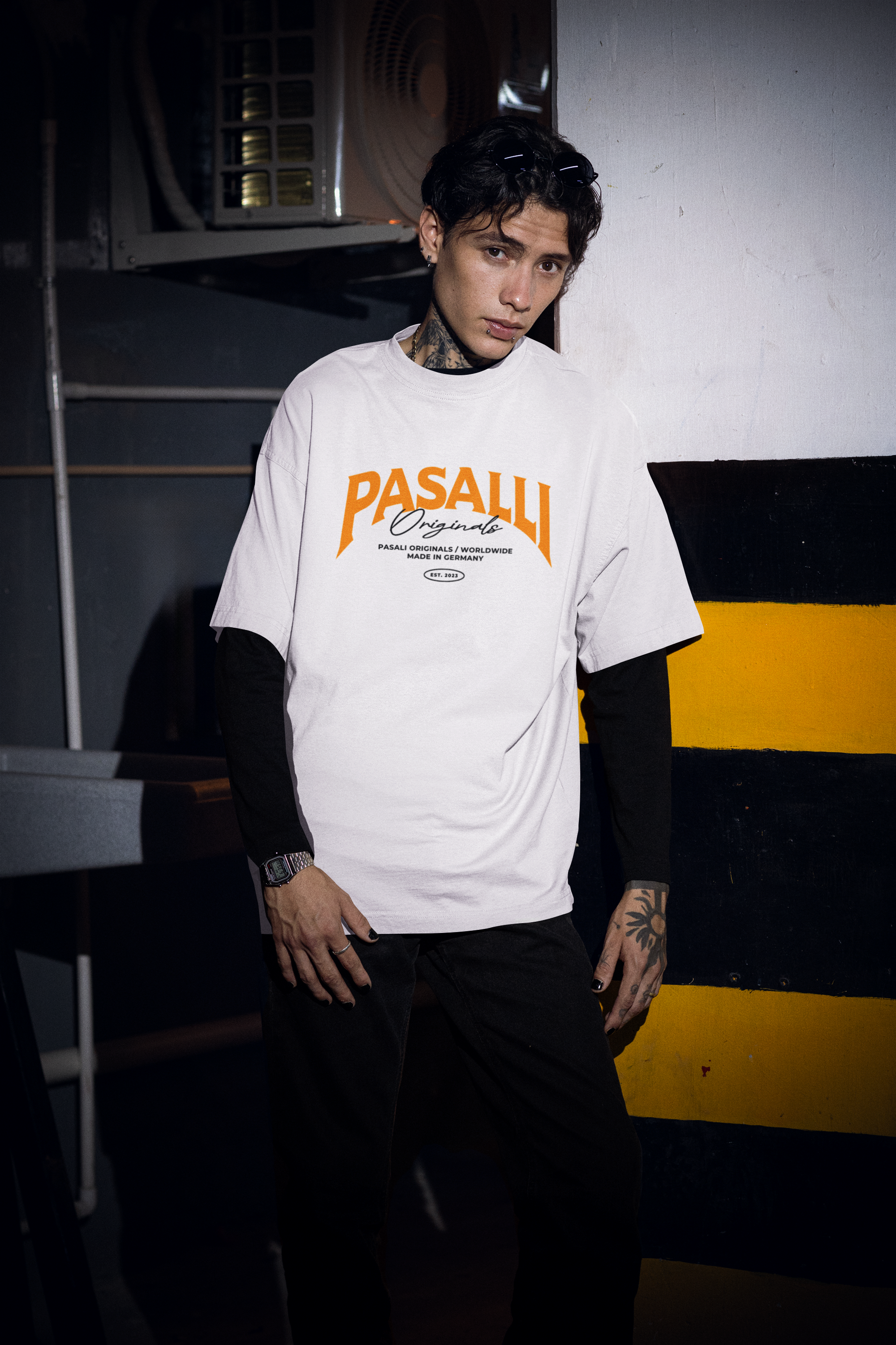 Pasalli Originals Heavy Organic Oversized T-Shirt - Retro Essential White
