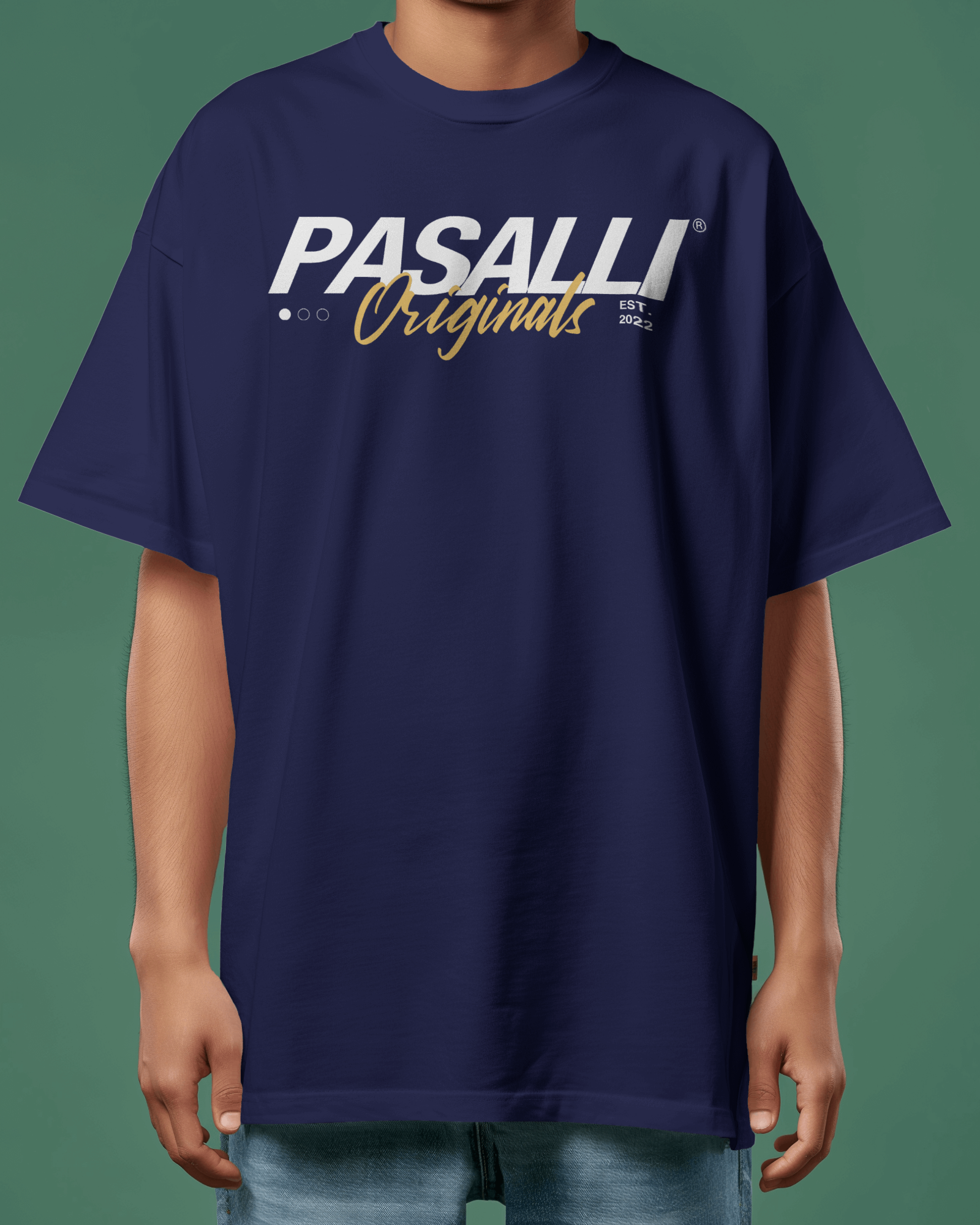 Pasalli Originals Heavy Organic Oversized T-Shirt - French Navy Shirtee
