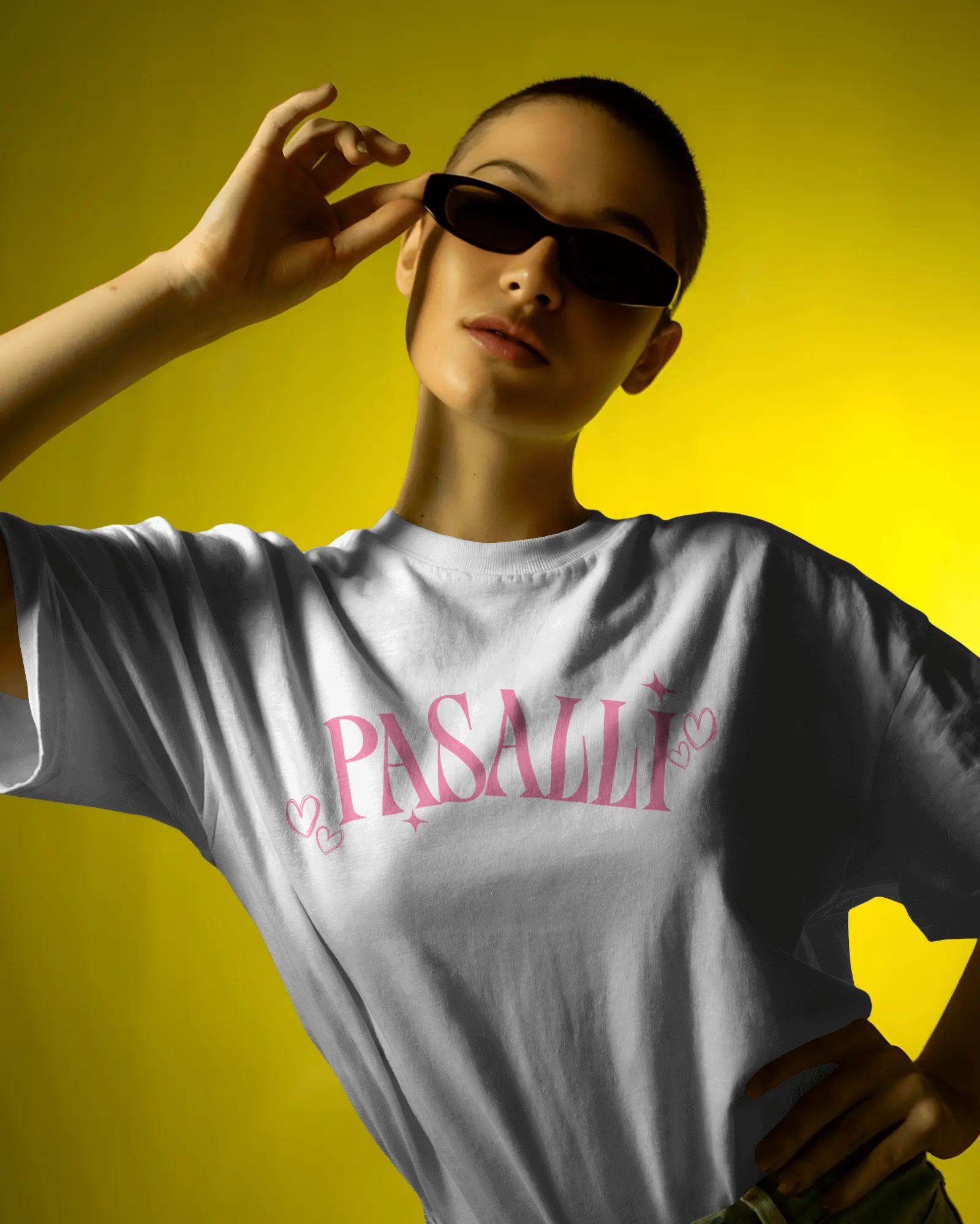 Classic T-Shirt - Back and Front Print - White Pasalli