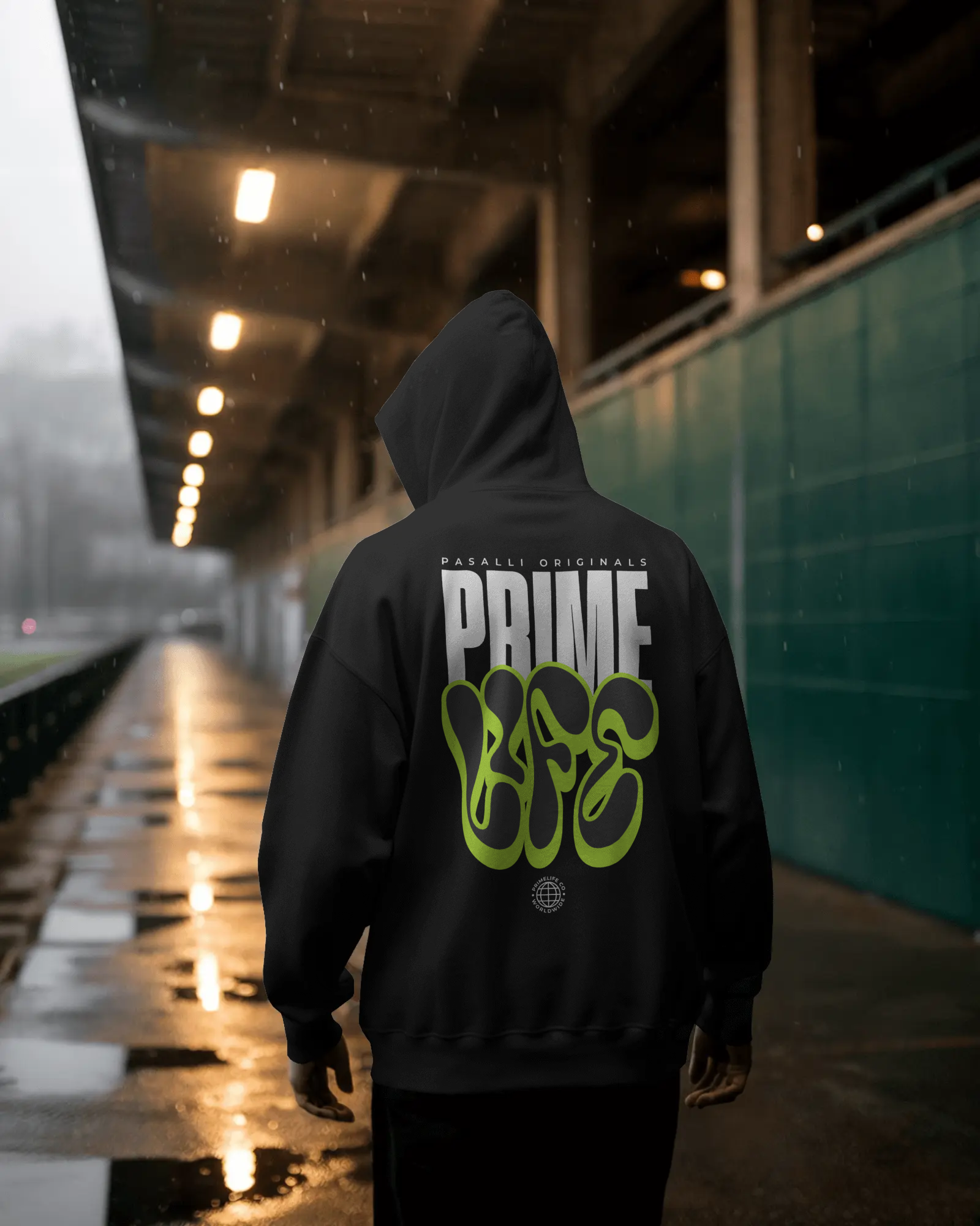 VACANCY Oversized Hoodie - Back and Front Print (DTF) - Black MarketPrint