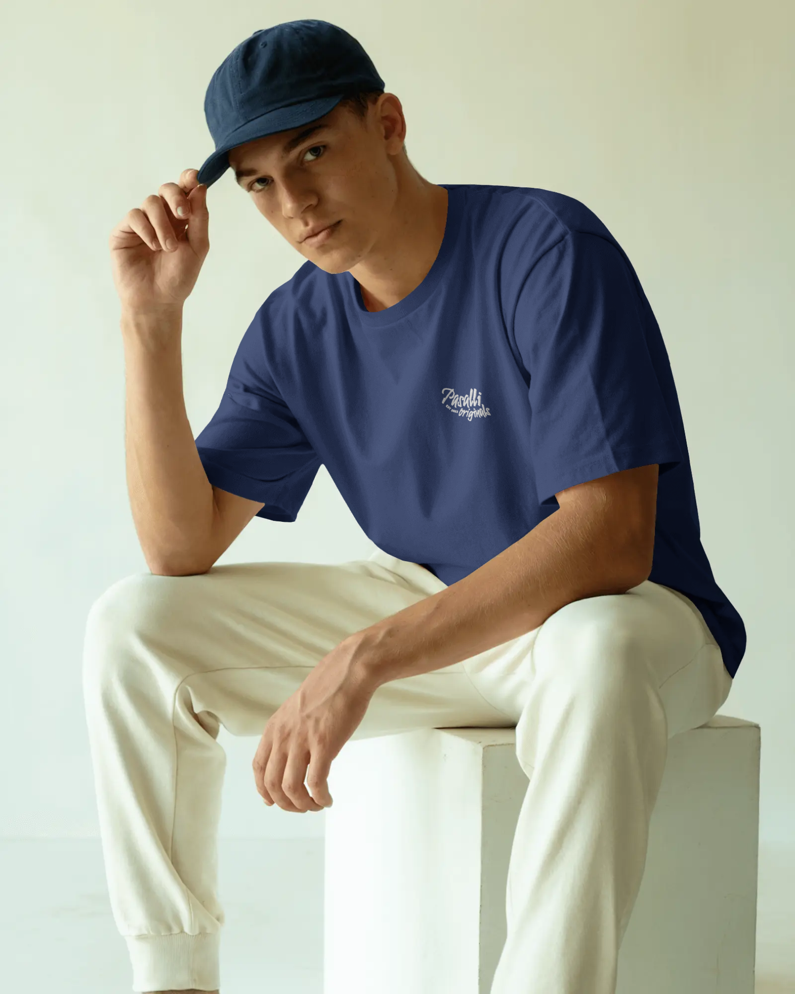 Heavy Oversized Organic T-Shirt - French Navy Shirtee