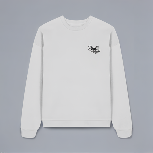 Pasalli Originals Premium Oversized Sweatshirt mit Stick - Heather Grey Shirtee