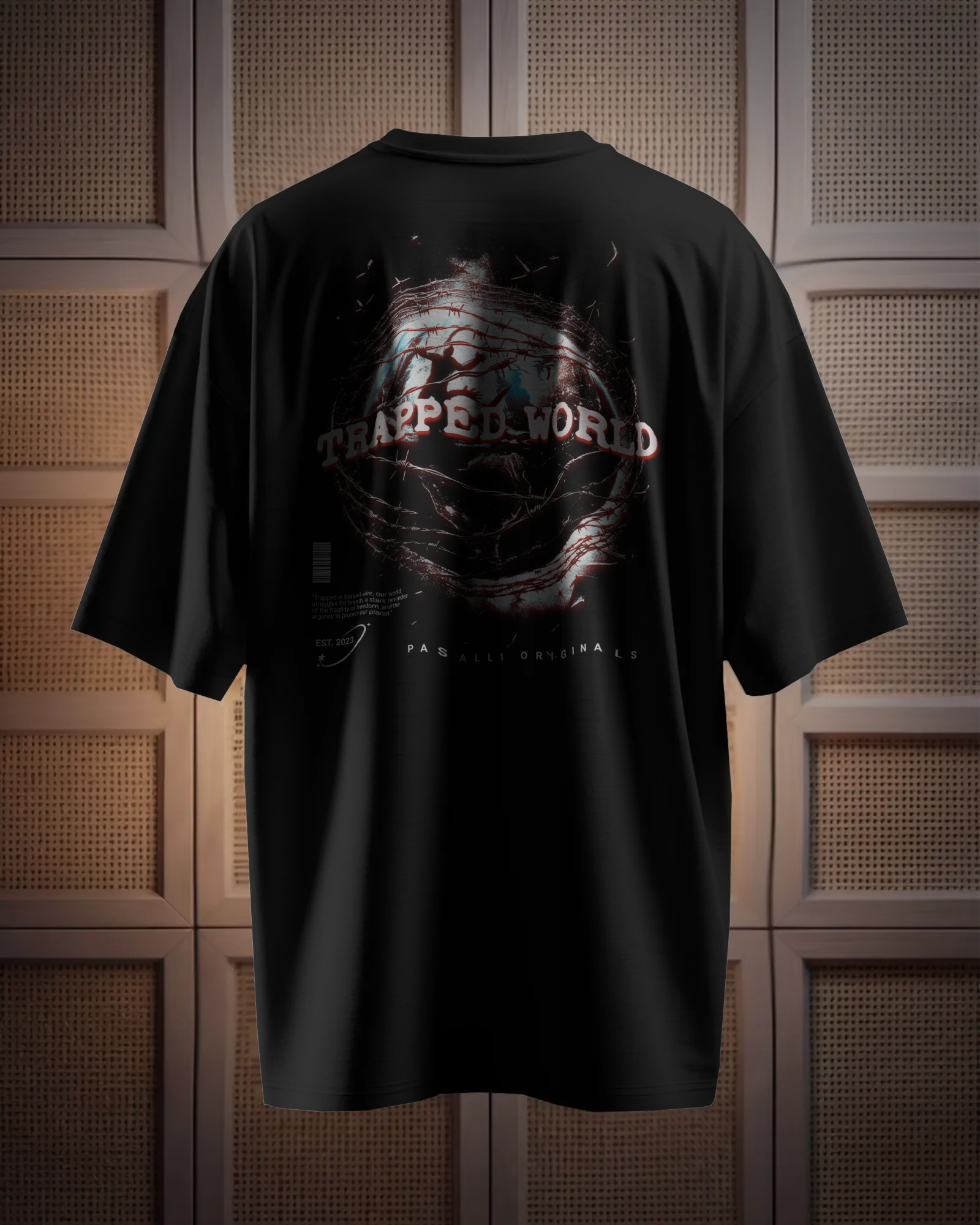 Heavy Organic Oversized T-Shirt - Black - Backprint