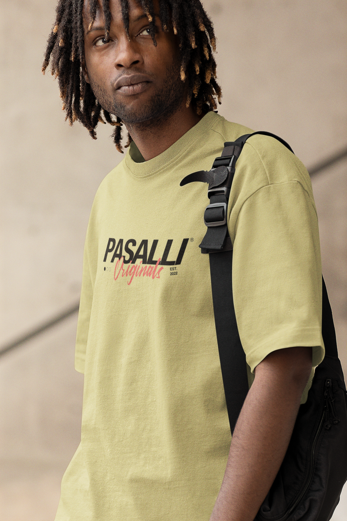 Pasalli Originals Heavy Organic Oversized T-Shirt - Holiday Essential Natural Raw